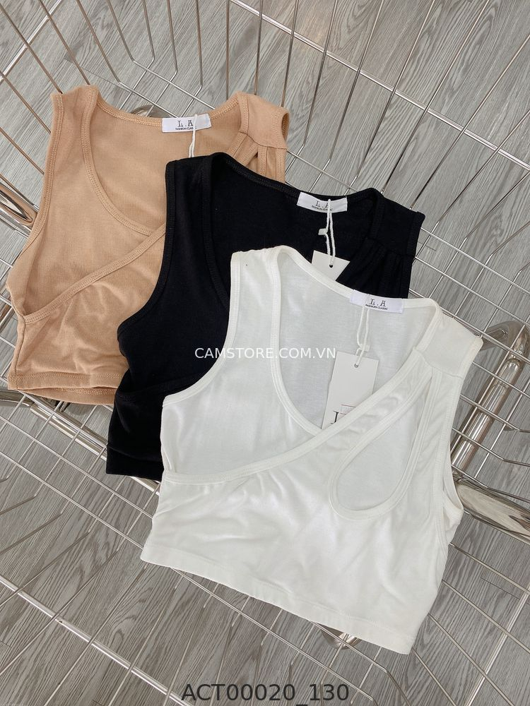 Hassy | Áo croptop ba lỗ chéo ngực giọt nước co giãn  | Hassy.vn - Thời trang nữ hot trend