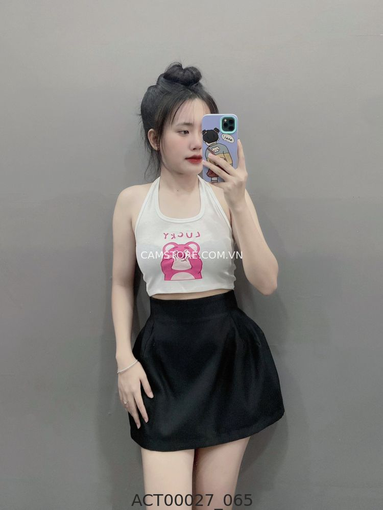 Hassy | Áo croptop cổ yếm in hình borip MSUN  | Hassy.vn - Thời trang nữ hot trend