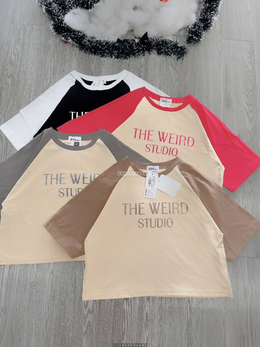 Áo croptop form rộng raplan The werd studio HS