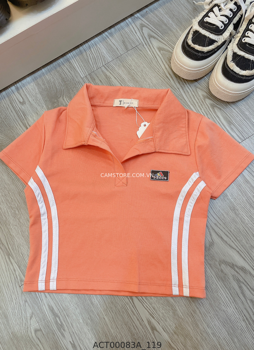 Hassy | Áo croptop polo sọc viền  HS | Hassy.vn - Thời trang nữ hot trend