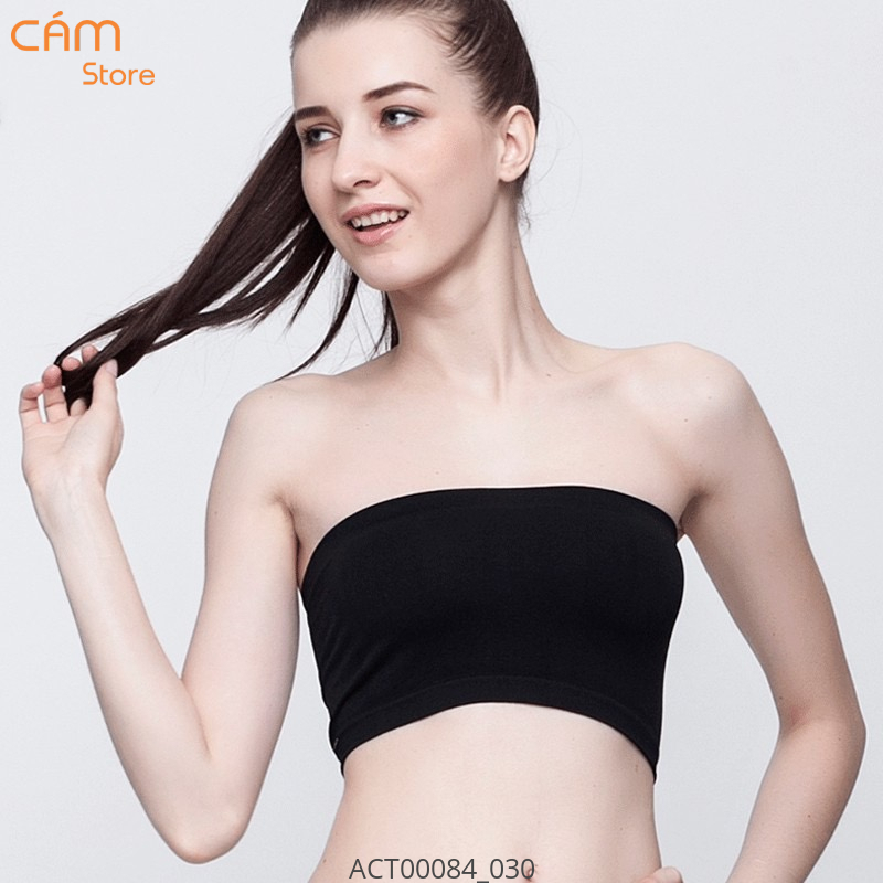 Áo ống cup ngực croptop không dây bo chun hai đầu