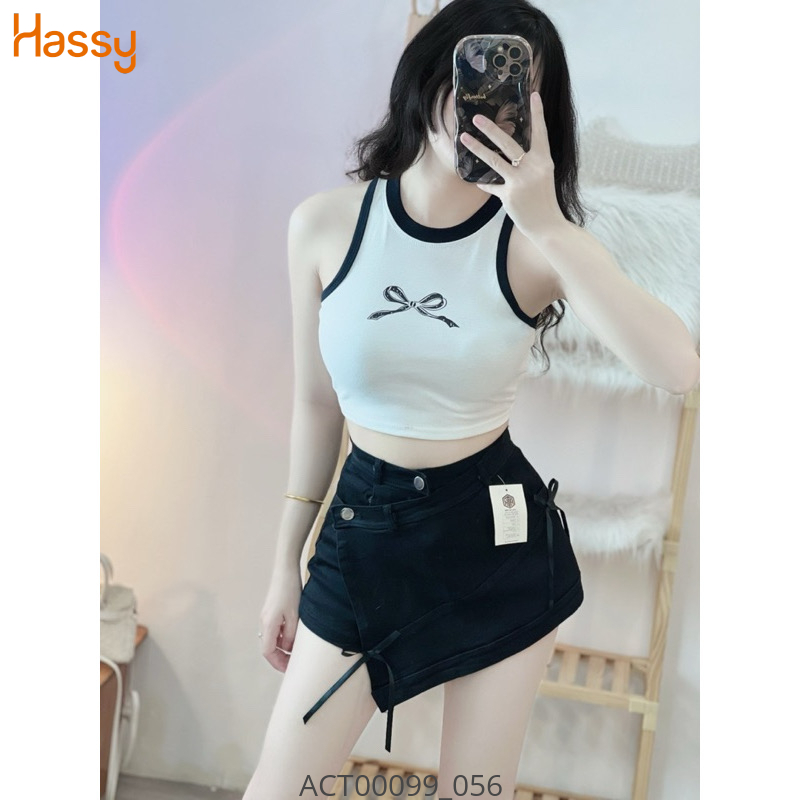 Hassy | Áo ba lỗ in hình nơ viền tay UN | Hassy.vn - Thời trang nữ hot trend