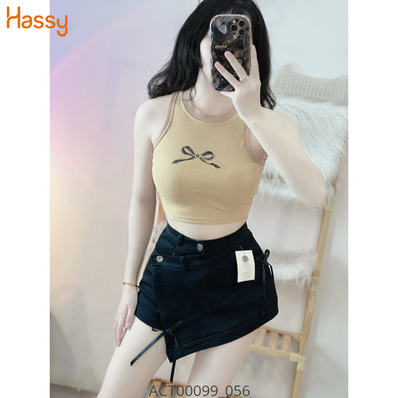 Hassy | Áo ba lỗ in hình nơ viền tay UN | Hassy.vn - Thời trang nữ hot trend