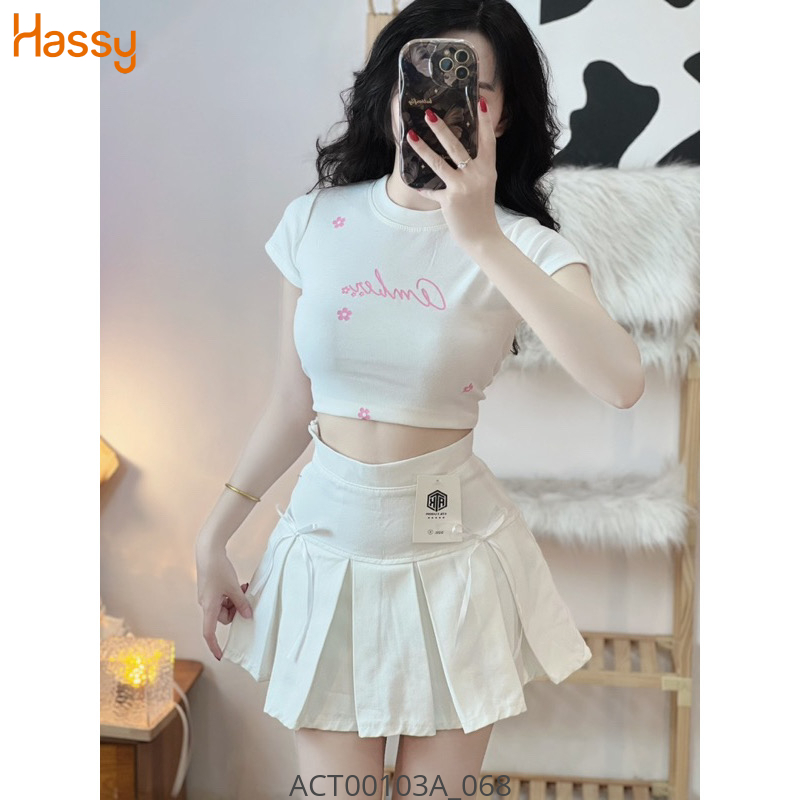 Hassy | Áo croptop in hình hoa amber dễ thương UN | Hassy.vn - Thời trang nữ hot trend