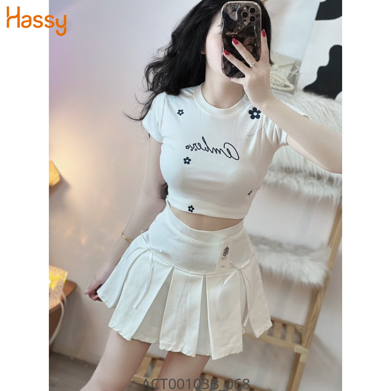 Hassy | Áo croptop in hình hoa amber dễ thương UN | Hassy.vn - Thời trang nữ hot trend