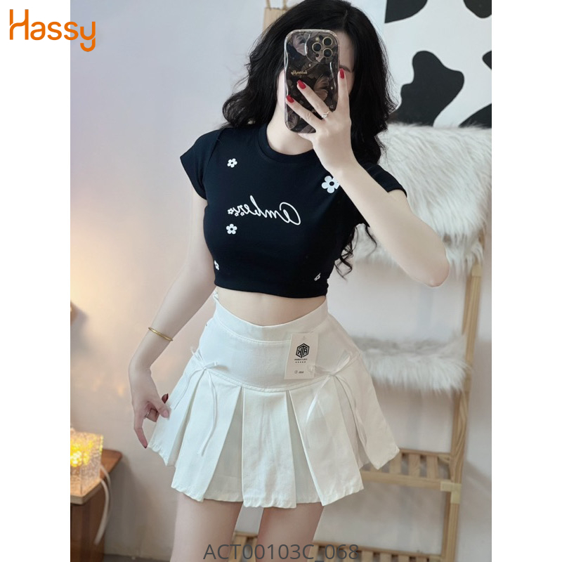 Hassy | Áo croptop in hình hoa amber dễ thương UN | Hassy.vn - Thời trang nữ hot trend