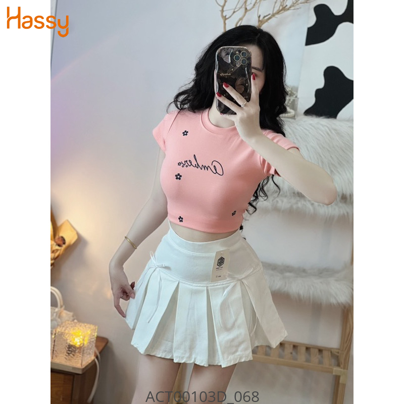 Hassy | Áo croptop in hình hoa amber dễ thương UN | Hassy.vn - Thời trang nữ hot trend