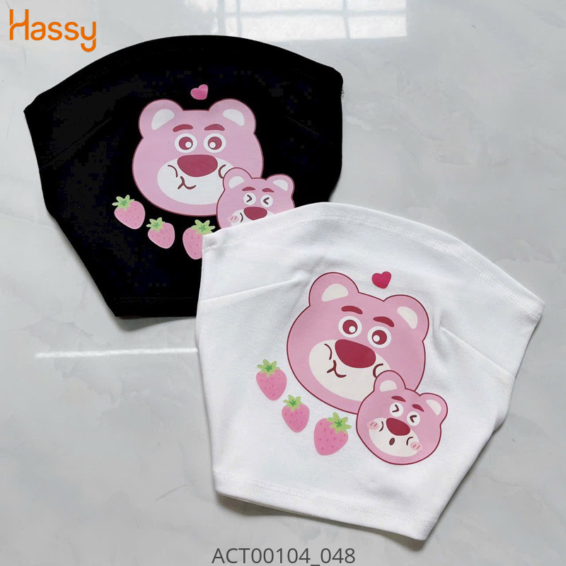 Hassy | Áo ống xếp ly ngực in hình UN | Hassy.vn - Thời trang nữ hot trend