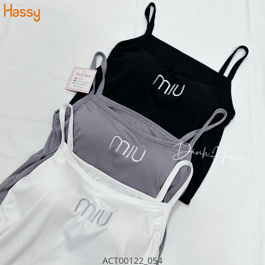 Hassy | Áo croptop hai dây len tăm mod ngực thêu miu TLBT | Hassy.vn - Thời trang nữ hot trend