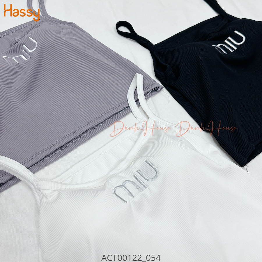 Hassy | Áo croptop hai dây len tăm mod ngực thêu miu TLBT | Hassy.vn - Thời trang nữ hot trend