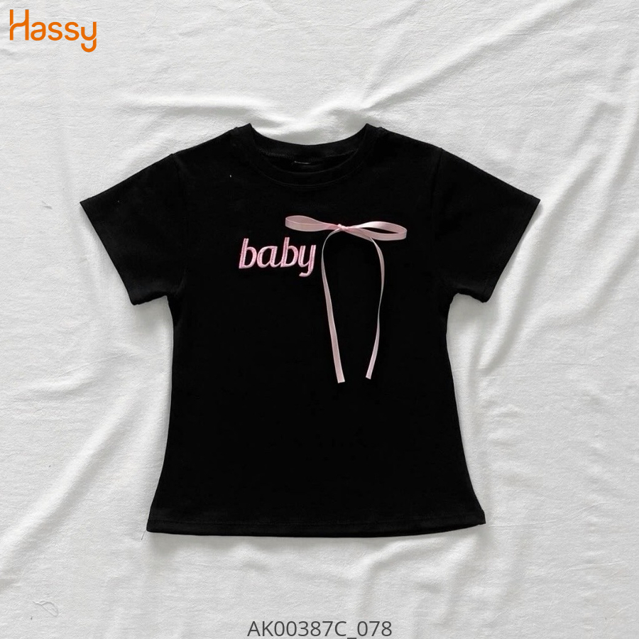 Hassy | Áo babytee in hình size s cuccung nơ hồng UN | Hassy.vn - Thời trang nữ hot trend