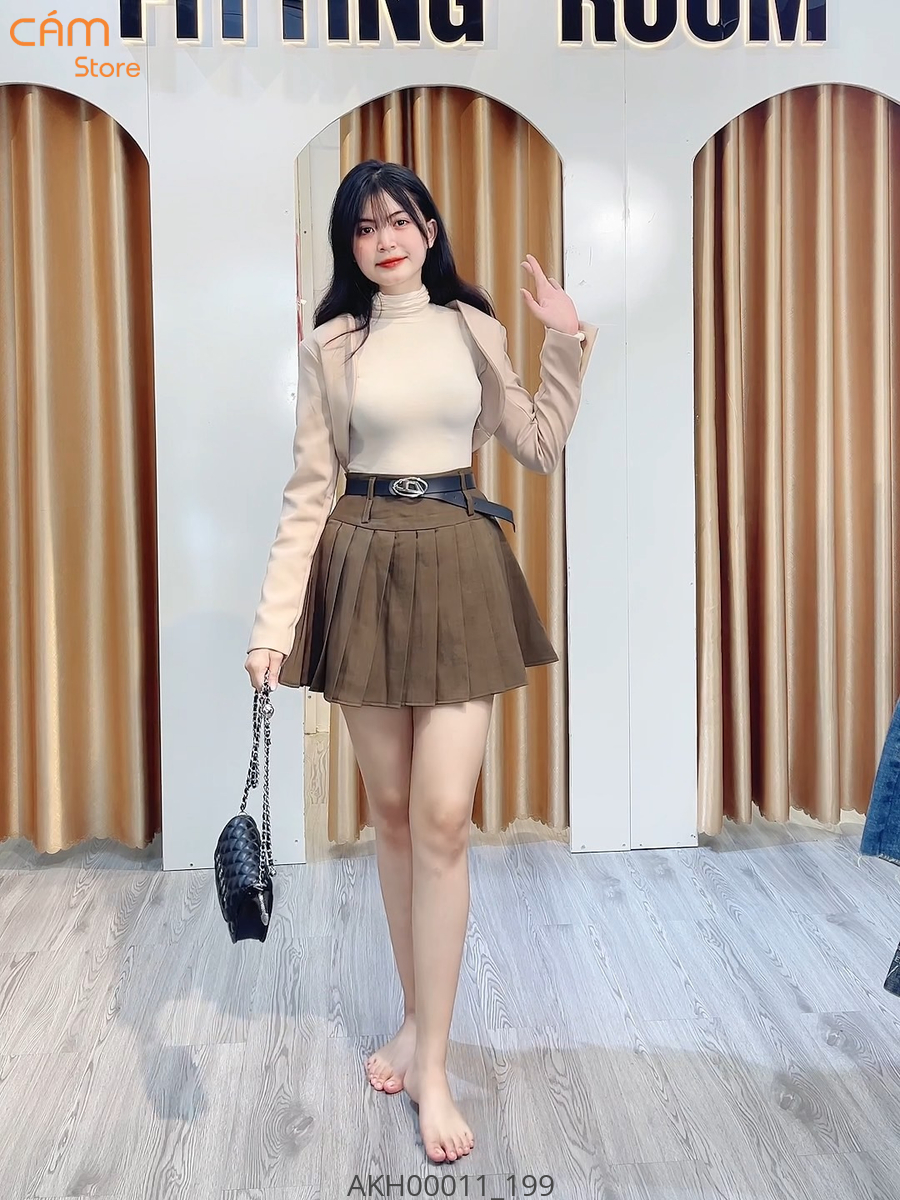 Áo Blazer croptop tay dài vạt bầu công sở tôn dáng  MSHS