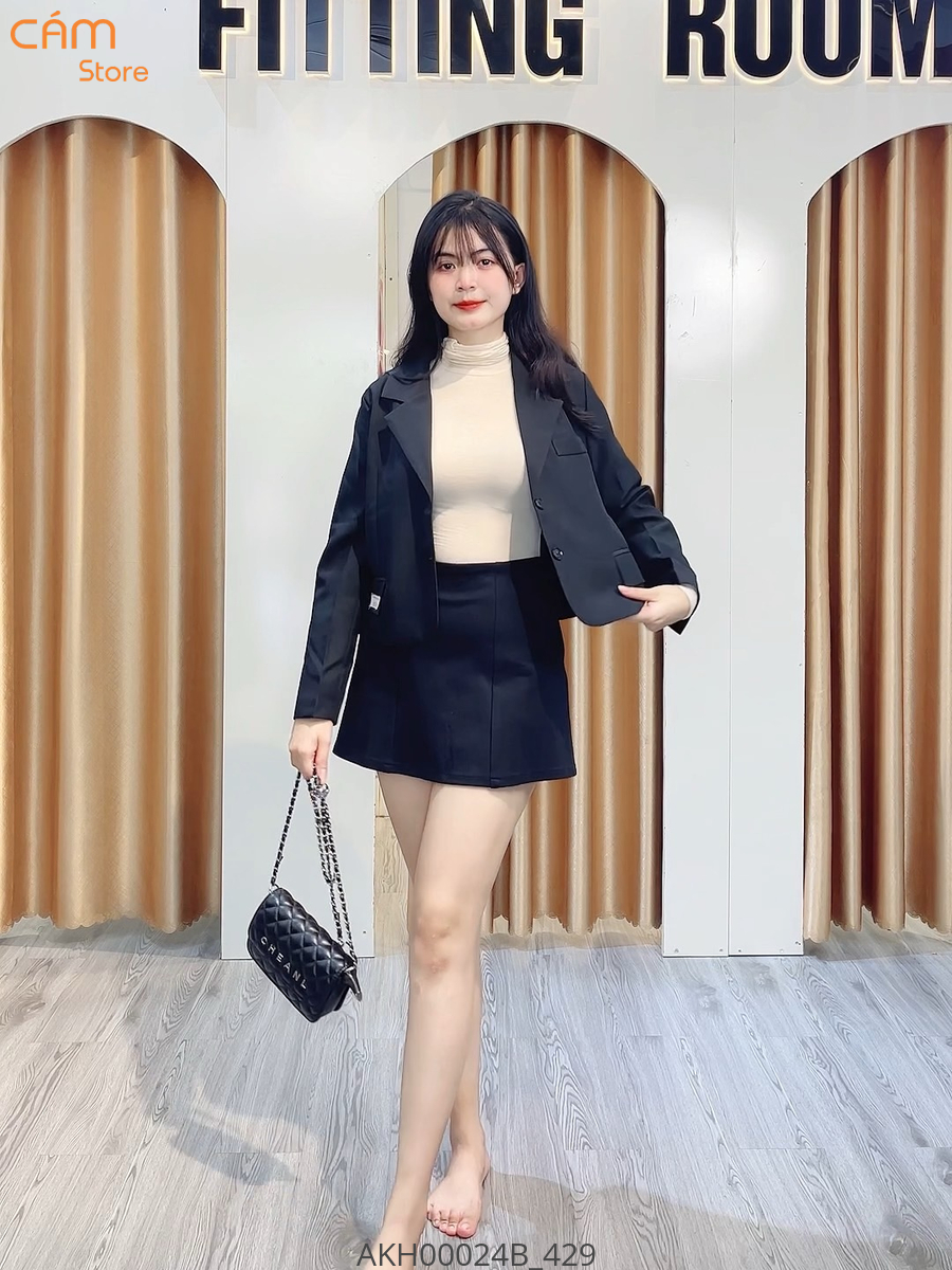 Hassy | Áo blazer croptop hai lớp vạt nhọn Quảng Châu cao cấp | Hassy.vn - Thời trang nữ hot trend