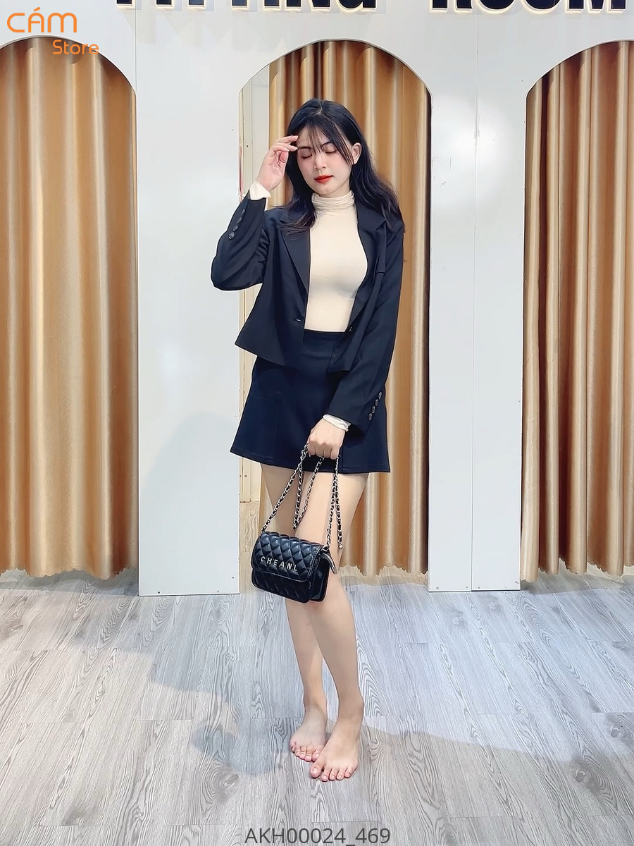 Hassy | Áo blazer croptop hai lớp vạt nhọn Quảng Châu cao cấp | Hassy.vn - Thời trang nữ hot trend