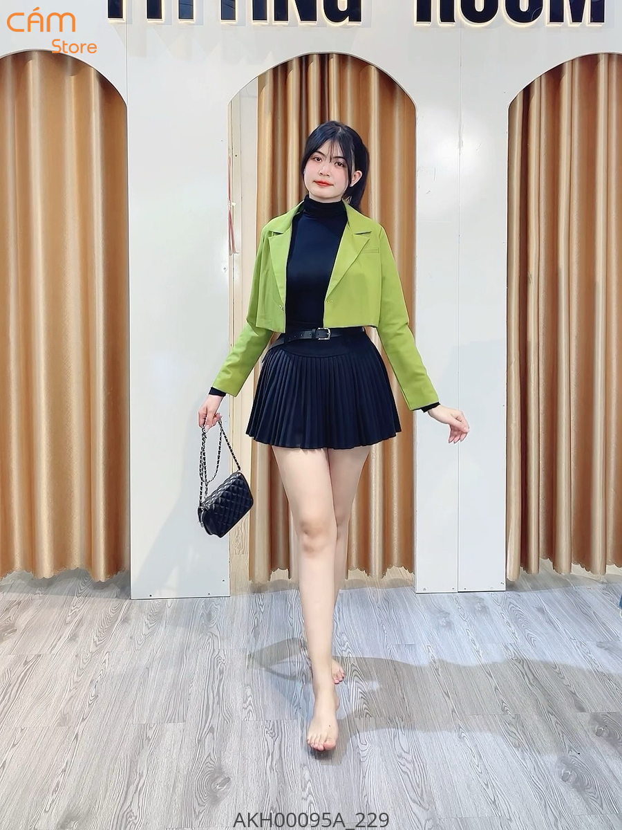 Hassy | Áo blazer croptop một nút Quảng Châu MSMH | Hassy.vn - Thời trang nữ hot trend