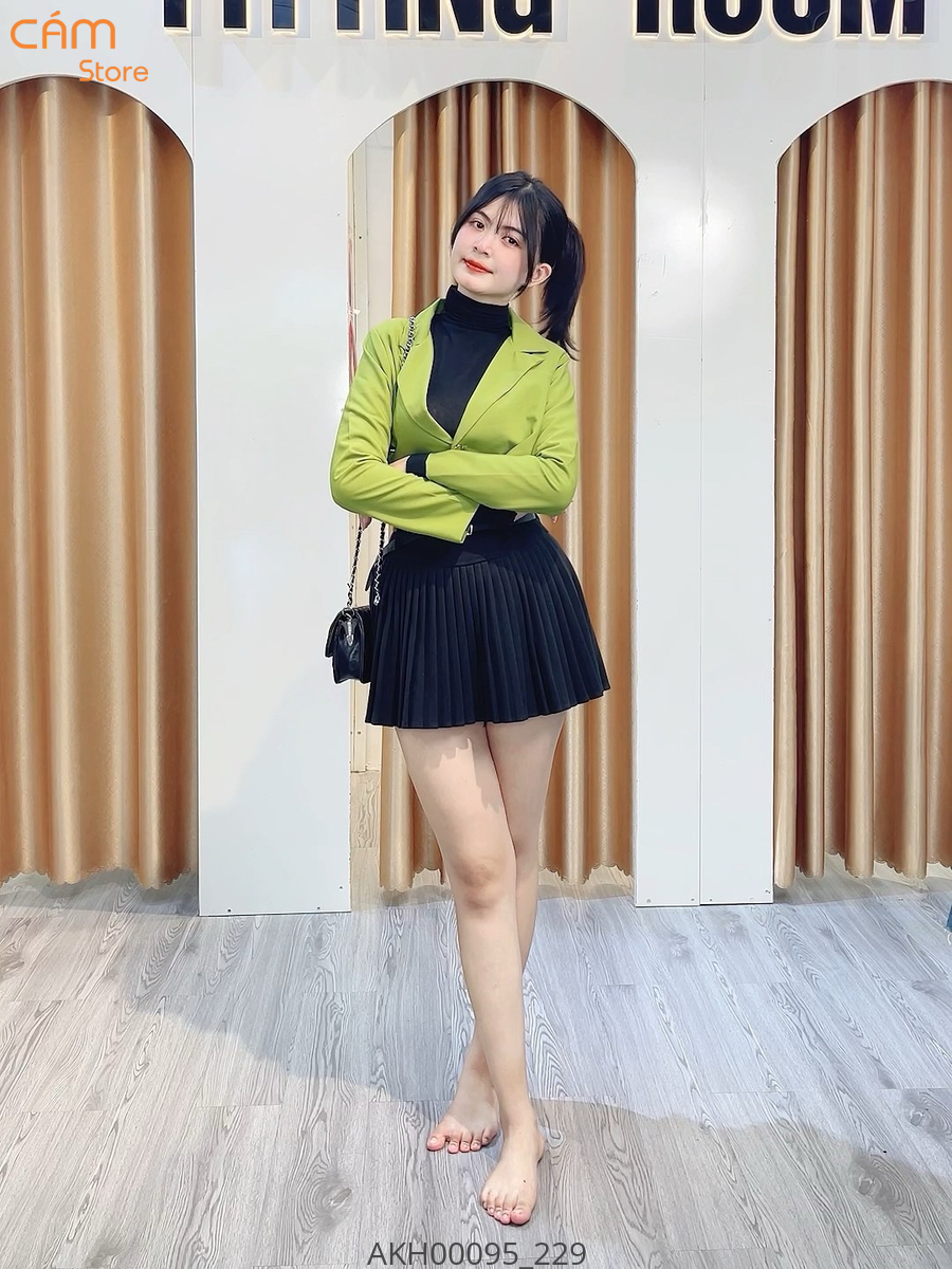 Hassy | Áo blazer croptop một nút Quảng Châu MSMH | Hassy.vn - Thời trang nữ hot trend