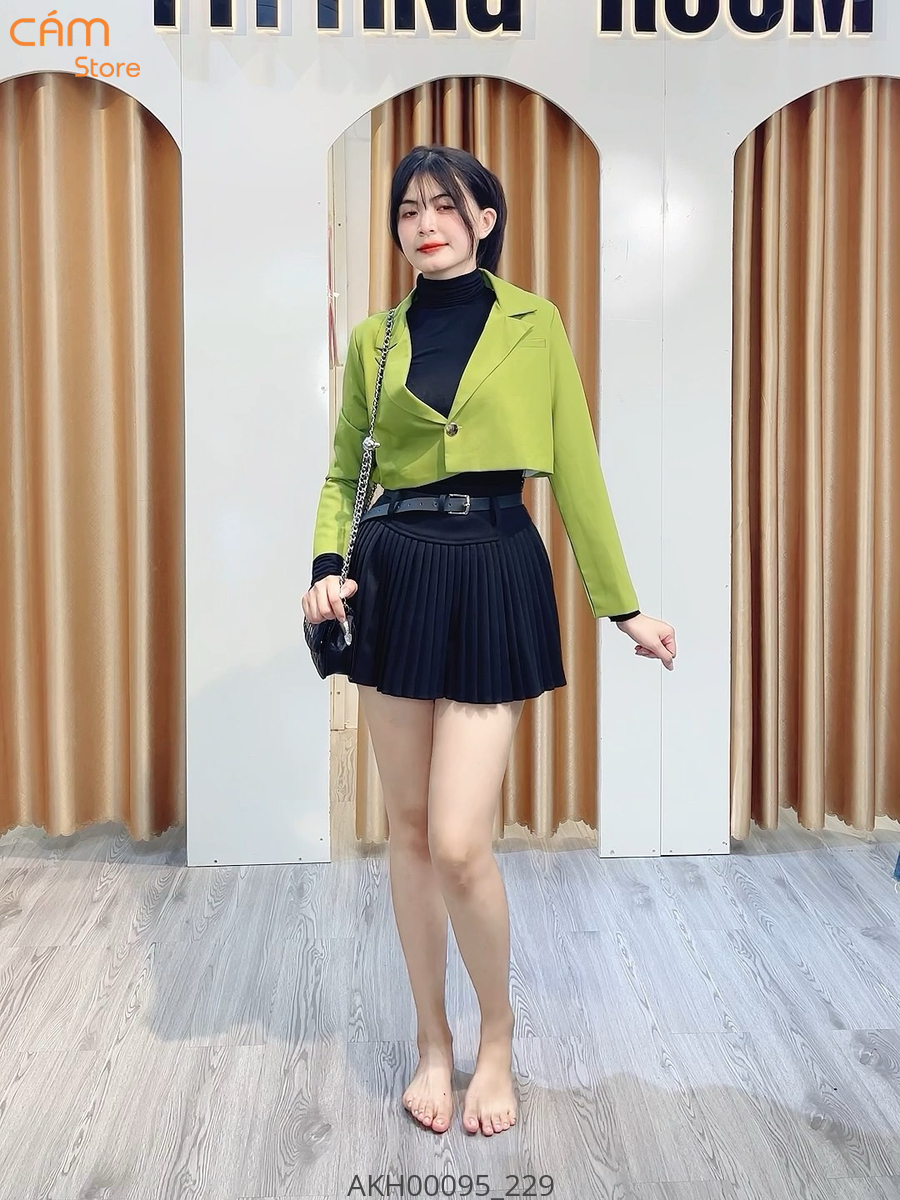 Hassy | Áo blazer croptop một nút Quảng Châu MSMH | Hassy.vn - Thời trang nữ hot trend