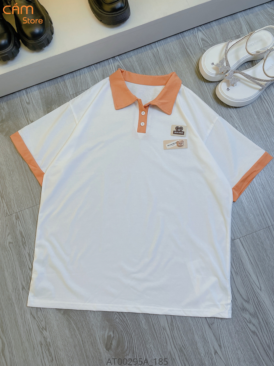 Hassy | Áo thun polo QC form rộng thêu hình dễ thương TK | Hassy.vn - Thời trang nữ hot trend