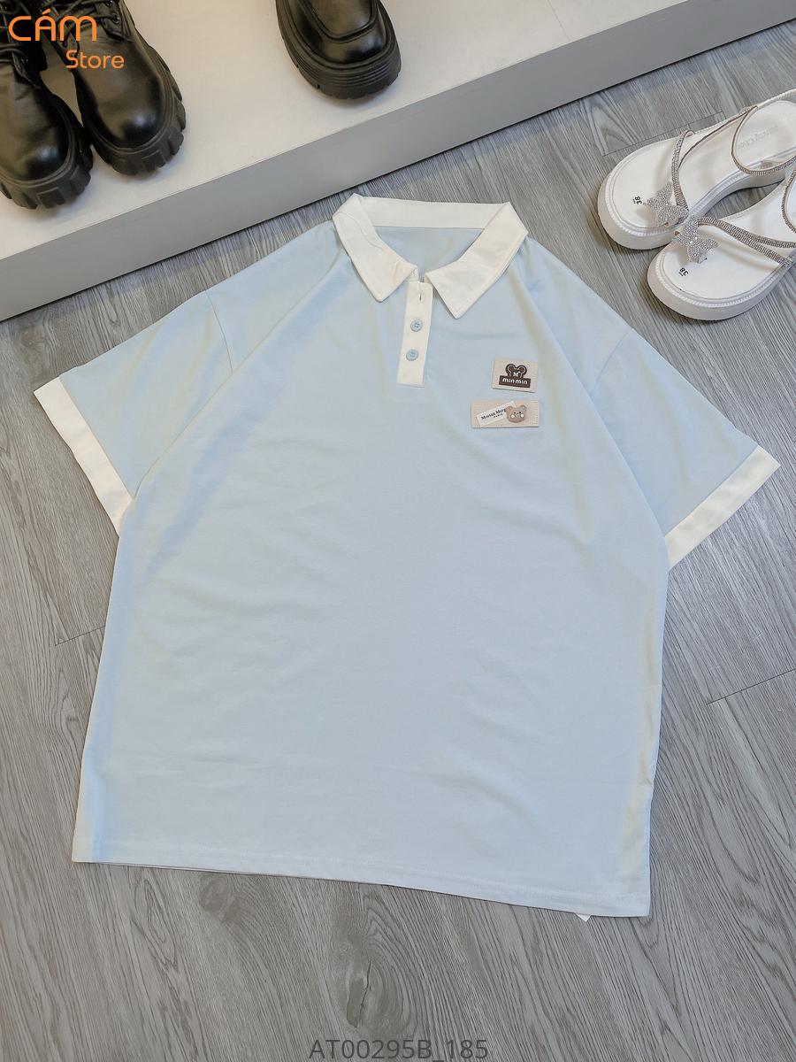 Hassy | Áo thun polo QC form rộng thêu hình dễ thương TK | Hassy.vn - Thời trang nữ hot trend