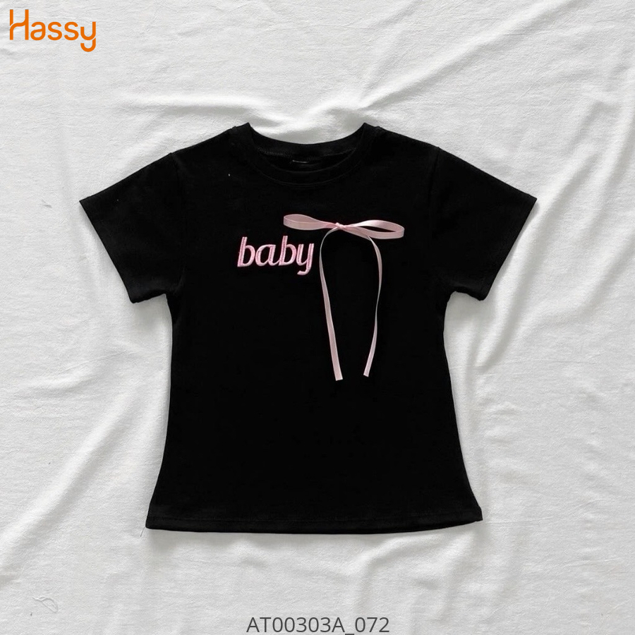 Hassy | Áo babytee baby thắt nơ hồng cute TLBT | Hassy.vn - Thời trang nữ hot trend