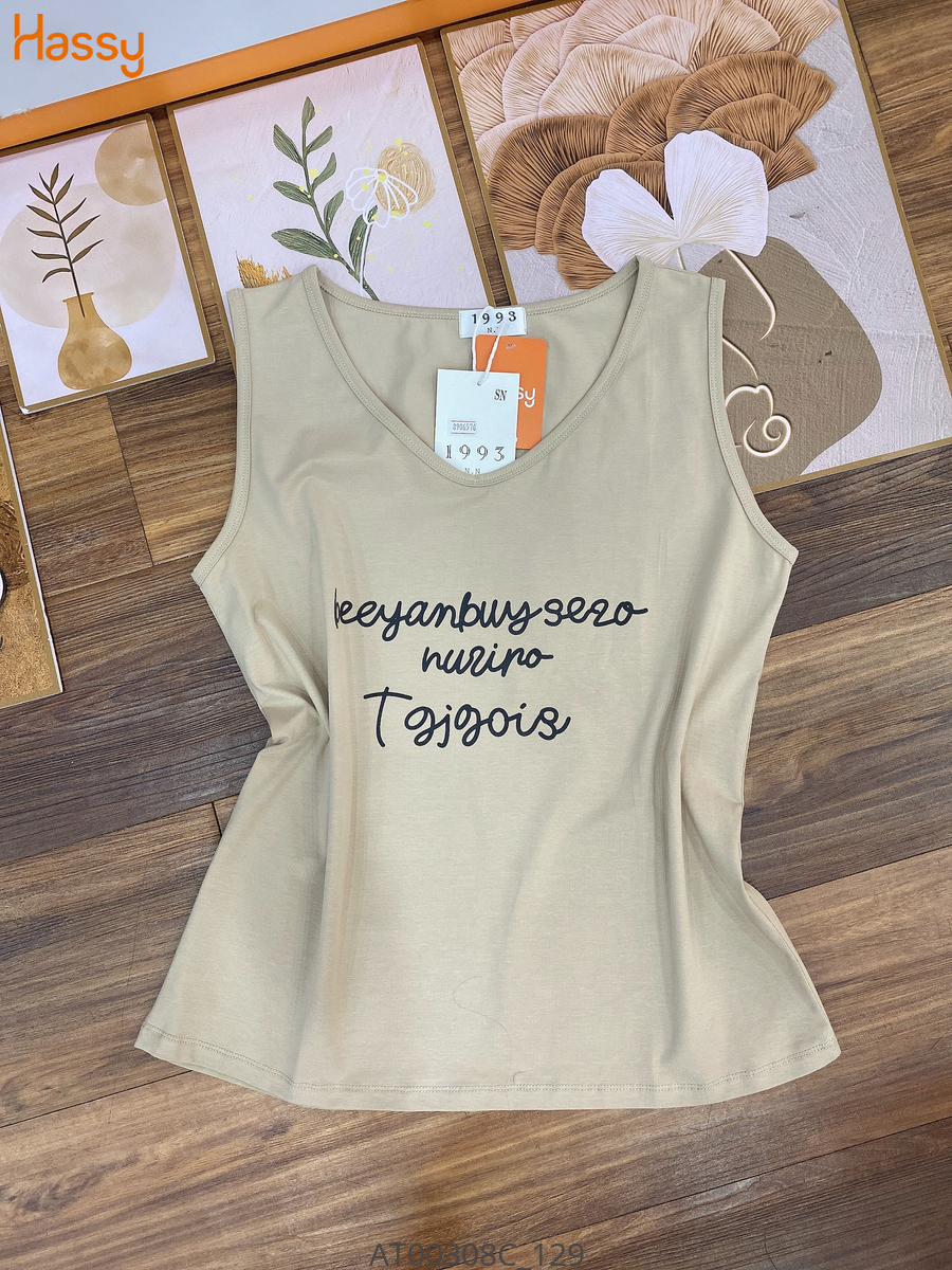 Hassy | Áo thun tanktop in chữ form rộng HS | Hassy.vn - Thời trang nữ hot trend