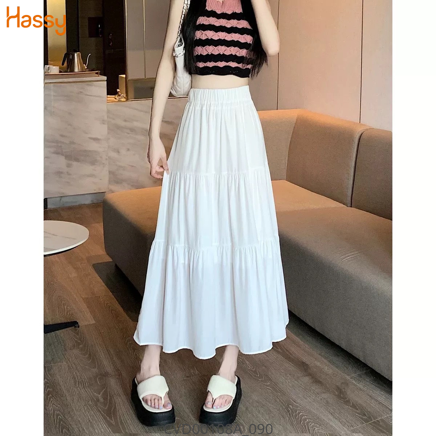 Hassy | Chân váy midi xoè lưng thun trơn TLBT | Hassy.vn - Thời trang nữ hot trend