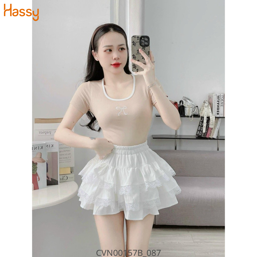 Hassy | Chân váy hai tầng phối ren có quần tiểu thư bánh bèo UN | Hassy.vn - Thời trang nữ hot trend