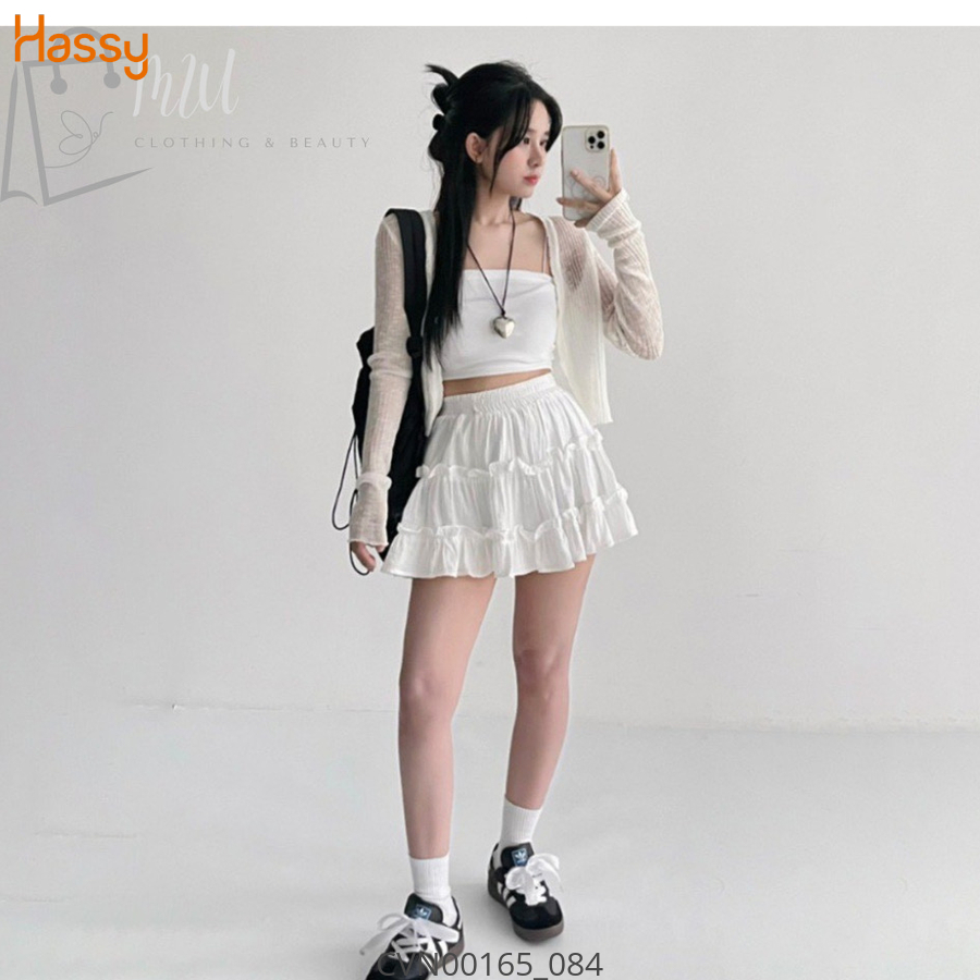 Hassy | Chân váy đũi gân xoè tầng bánh bèo TLBT | Hassy.vn - Thời trang nữ hot trend