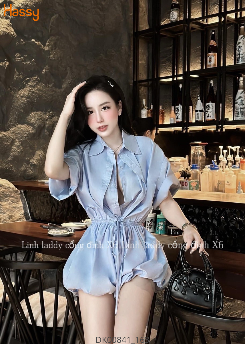 Hassy | Đầm bồng sơ mi buộc eo cute hai màu  | Hassy.vn - Thời trang nữ hot trend