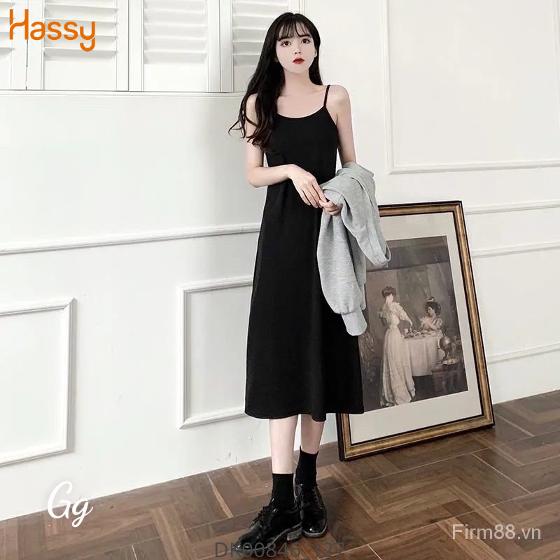 Hassy | Đầm gân hai dây midi kèm croptop rộng xoắn ngực MK | Hassy.vn - Thời trang nữ hot trend