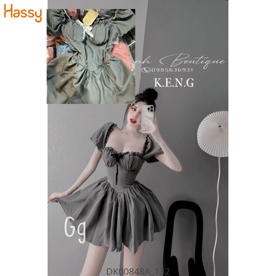 Hassy | Đầm mango tay bồng dún ngực xoè công chúa MK | Hassy.vn - Thời trang nữ hot trend