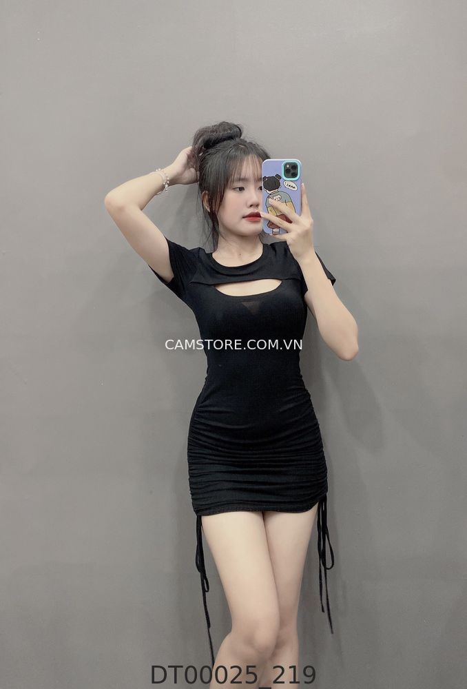 Hassy | Đầm body nữ rút dây hai bên hở ngực chất co giãn  | Hassy.vn - Thời trang nữ hot trend