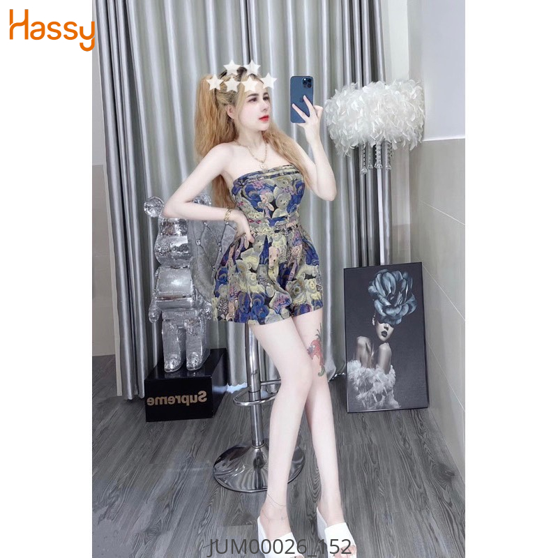 Hassy | Jum bố gấu hai dây bo eo ống rộng short  MK | Hassy.vn - Thời trang nữ hot trend