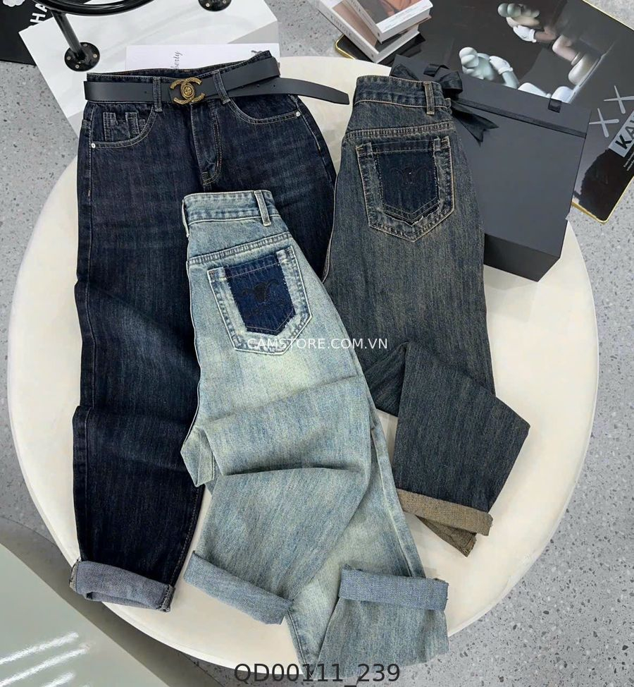 Hassy | Quần baggy jean thêu túi VNXK TM  | Hassy.vn - Thời trang nữ hot trend