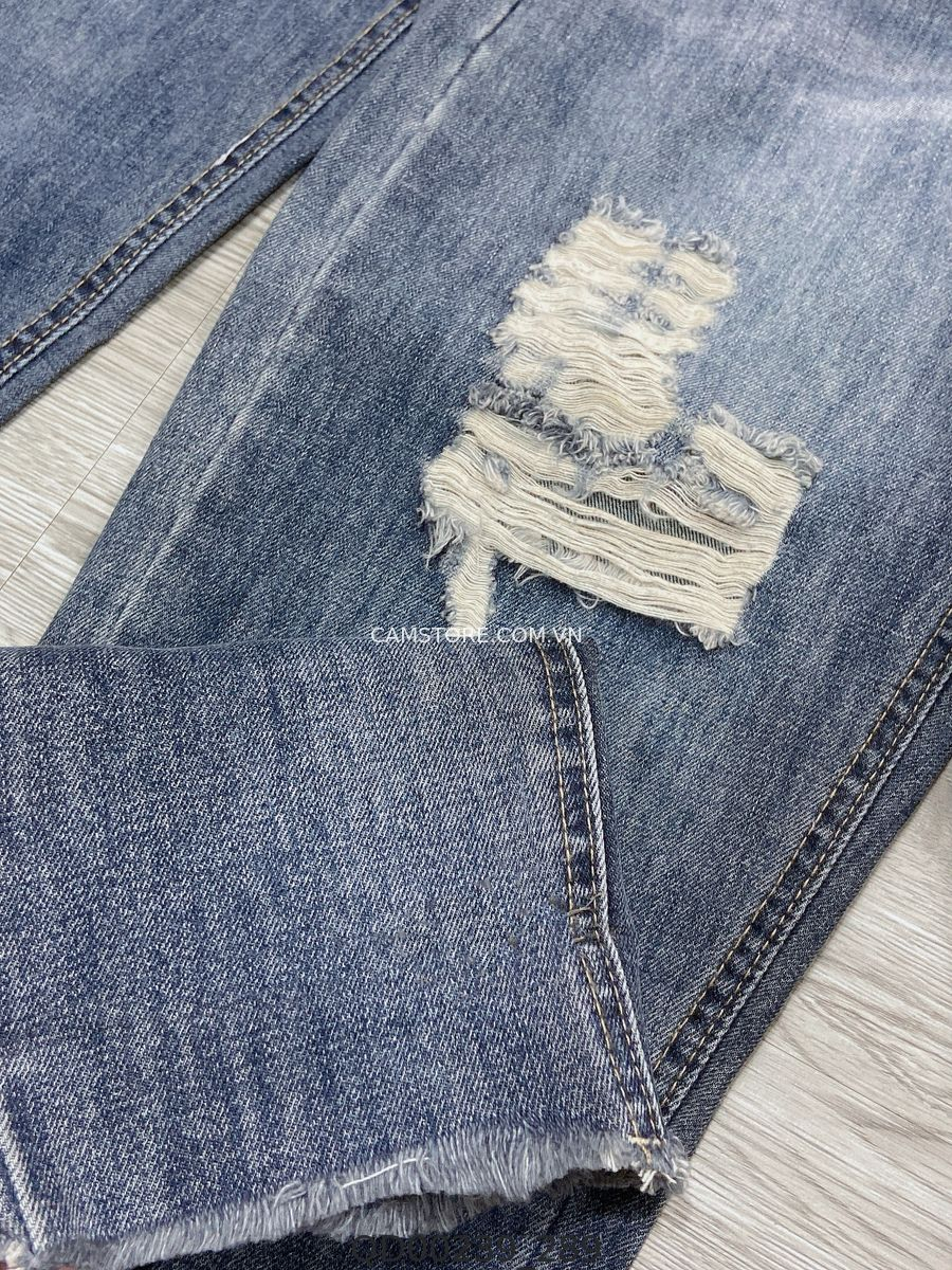 Hassy | Quần baggy jean Quảng Châu co dãn rách lật lai 1027 HS | Hassy.vn - Thời trang nữ hot trend