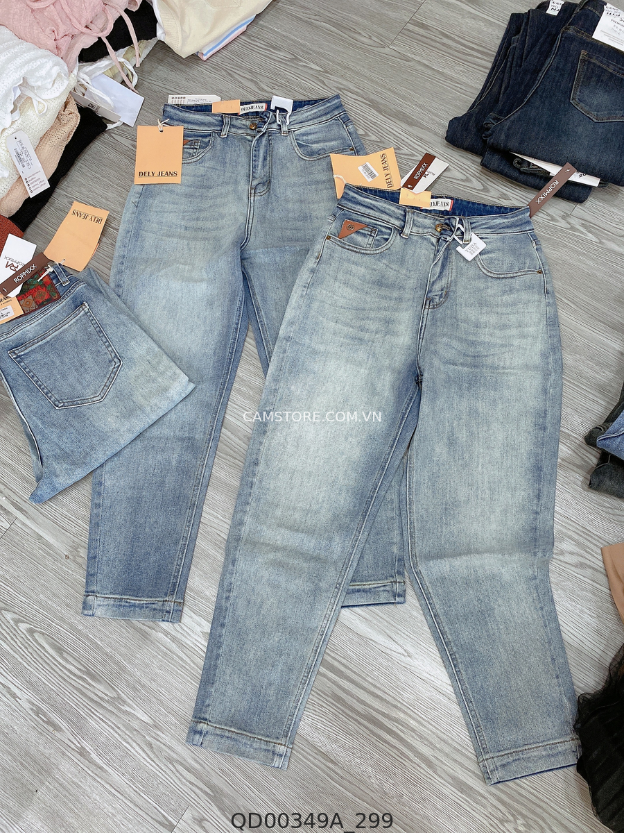 Hassy | Quần baggy jean Quảng Châu dãn trơn D73138 HS | Hassy.vn - Thời trang nữ hot trend