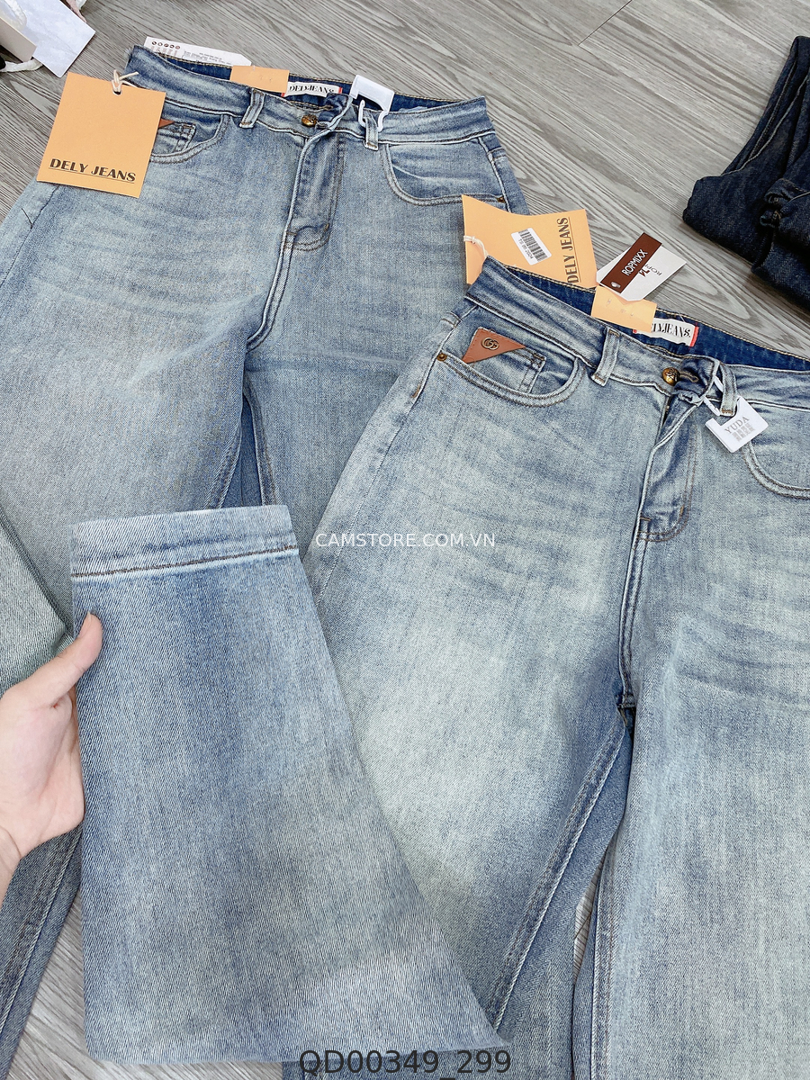 Hassy | Quần baggy jean Quảng Châu dãn trơn D73138 HS | Hassy.vn - Thời trang nữ hot trend