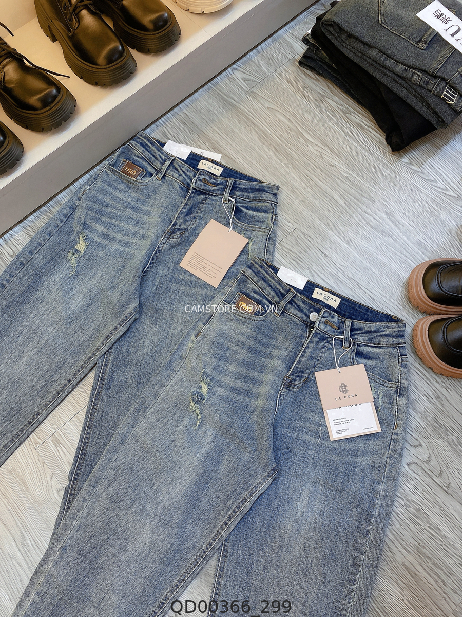 Hassy | Quần baggy jean Quảng Châu Lacoba tag da min1302 HS | Hassy.vn - Thời trang nữ hot trend