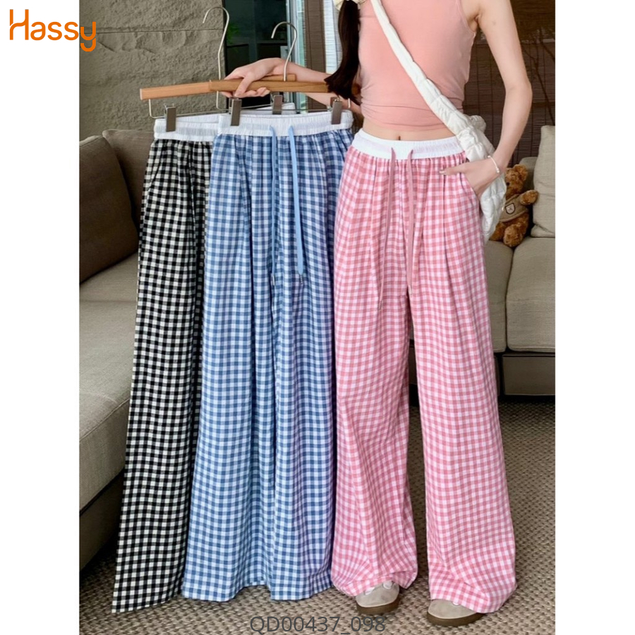 Hassy | Quần suông caro lưng thun rút năng động TLBT | Hassy.vn - Thời trang nữ hot trend