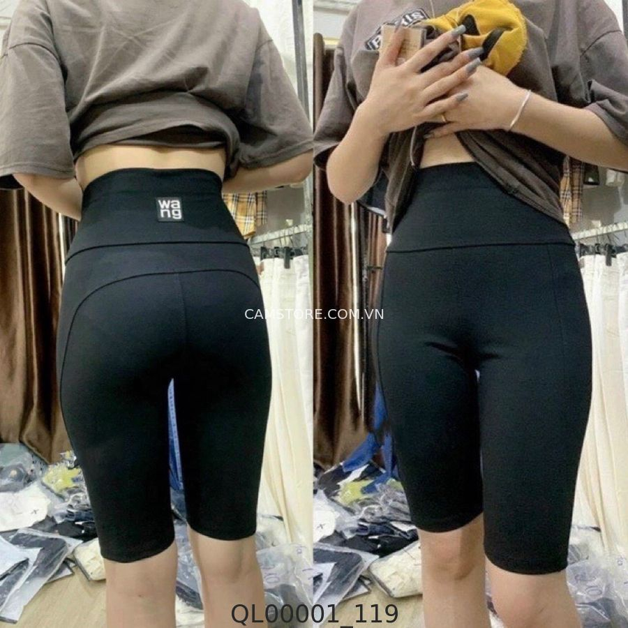 Hassy | Quần legging ngố đính logo Wang cạp cao tôn dáng MSKV | Hassy.vn - Thời trang nữ hot trend