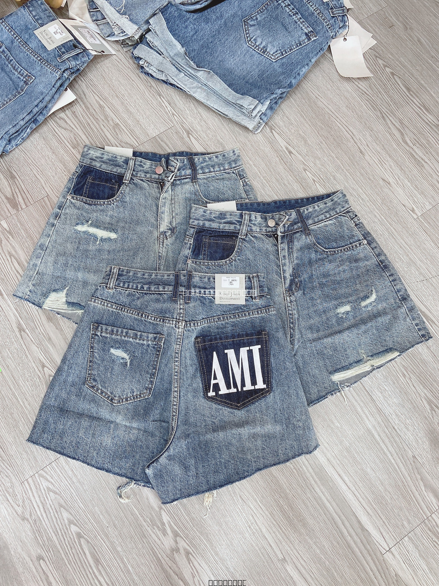 Hassy | Quần short jean QC rách in AMI HS | Hassy.vn - Thời trang nữ hot trend