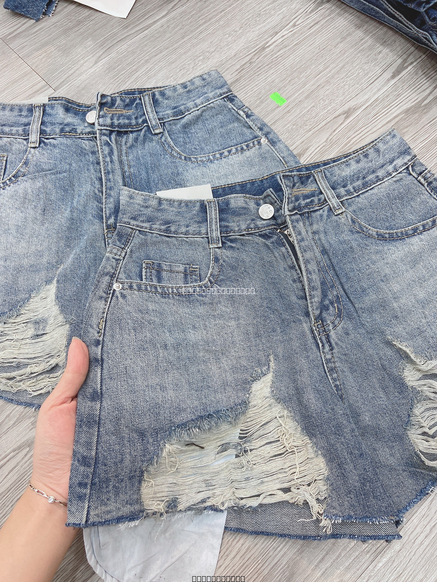 Hassy | Quần short jean QC rách lai lộ túi 990 HS | Hassy.vn - Thời trang nữ hot trend