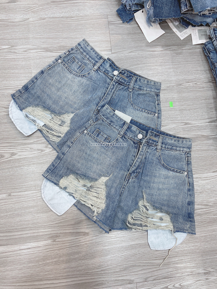 Hassy | Quần short jean QC rách lai lộ túi 990 HS | Hassy.vn - Thời trang nữ hot trend