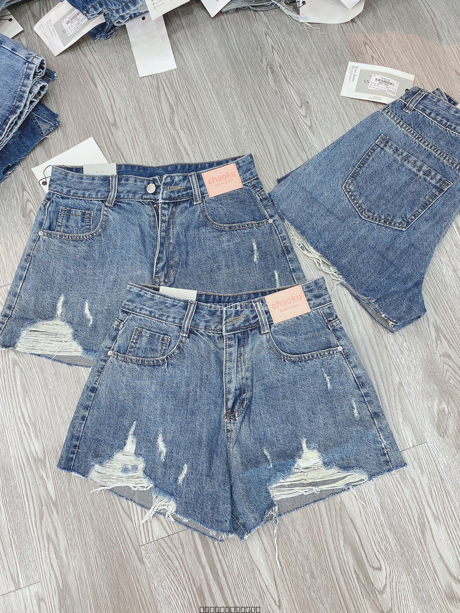 Hassy | Quần short jean QC rách lai tag da hồng HS | Hassy.vn - Thời trang nữ hot trend