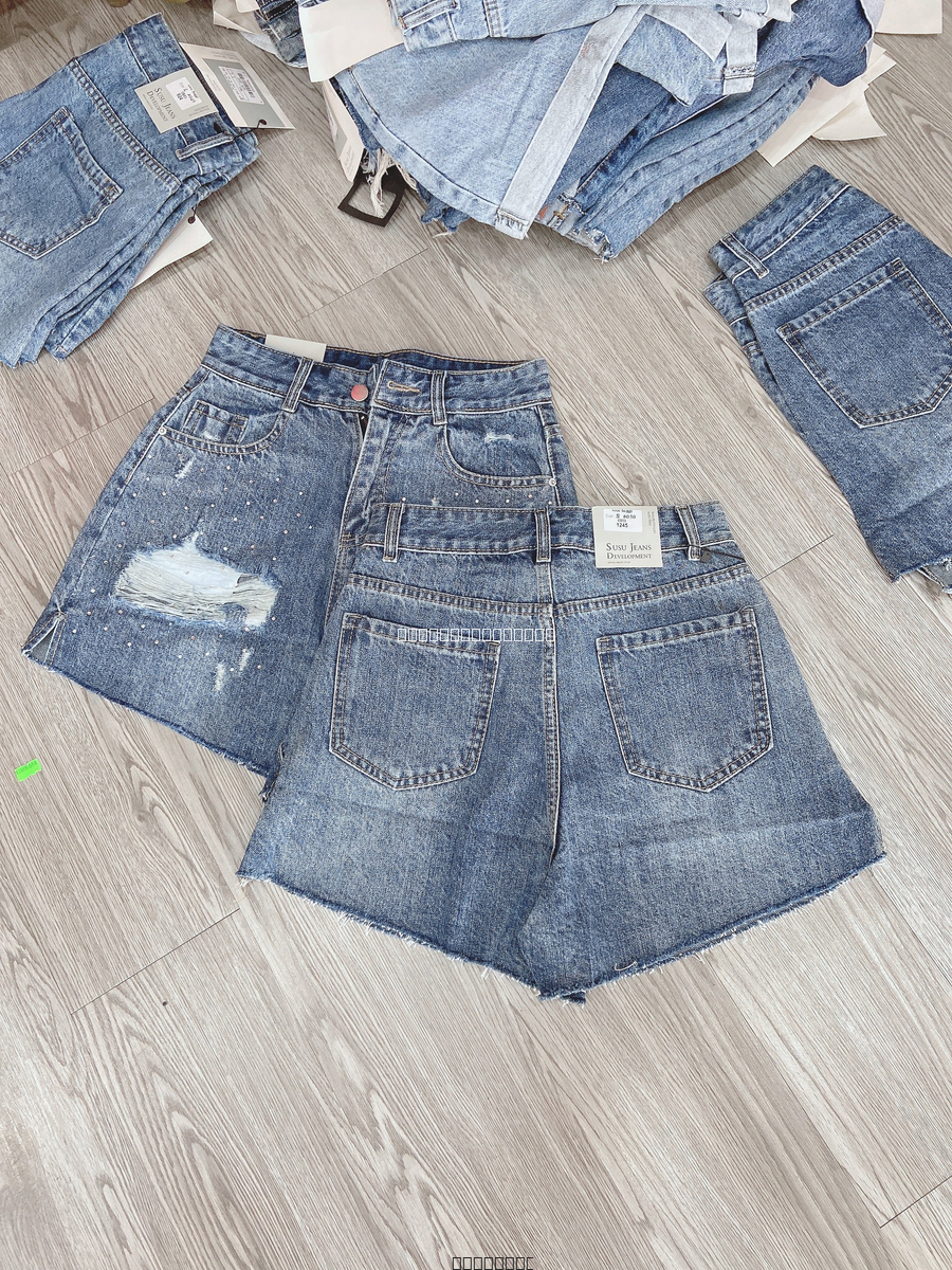 Hassy | Quần short jean QC cắt lai đính đá  1245 HS | Hassy.vn - Thời trang nữ hot trend