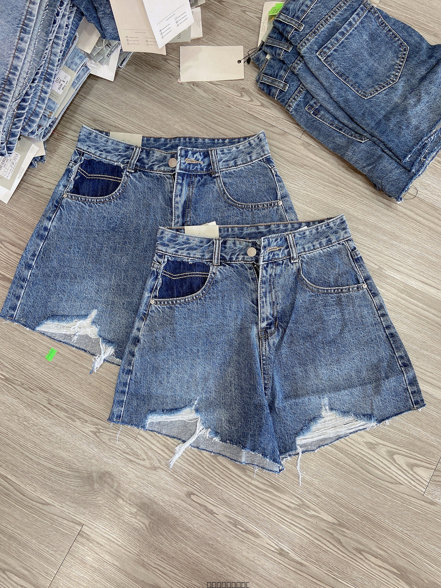 Hassy | Quần short jean siêu cao cắt lai rách túi đậm 579 HS | Hassy.vn - Thời trang nữ hot trend