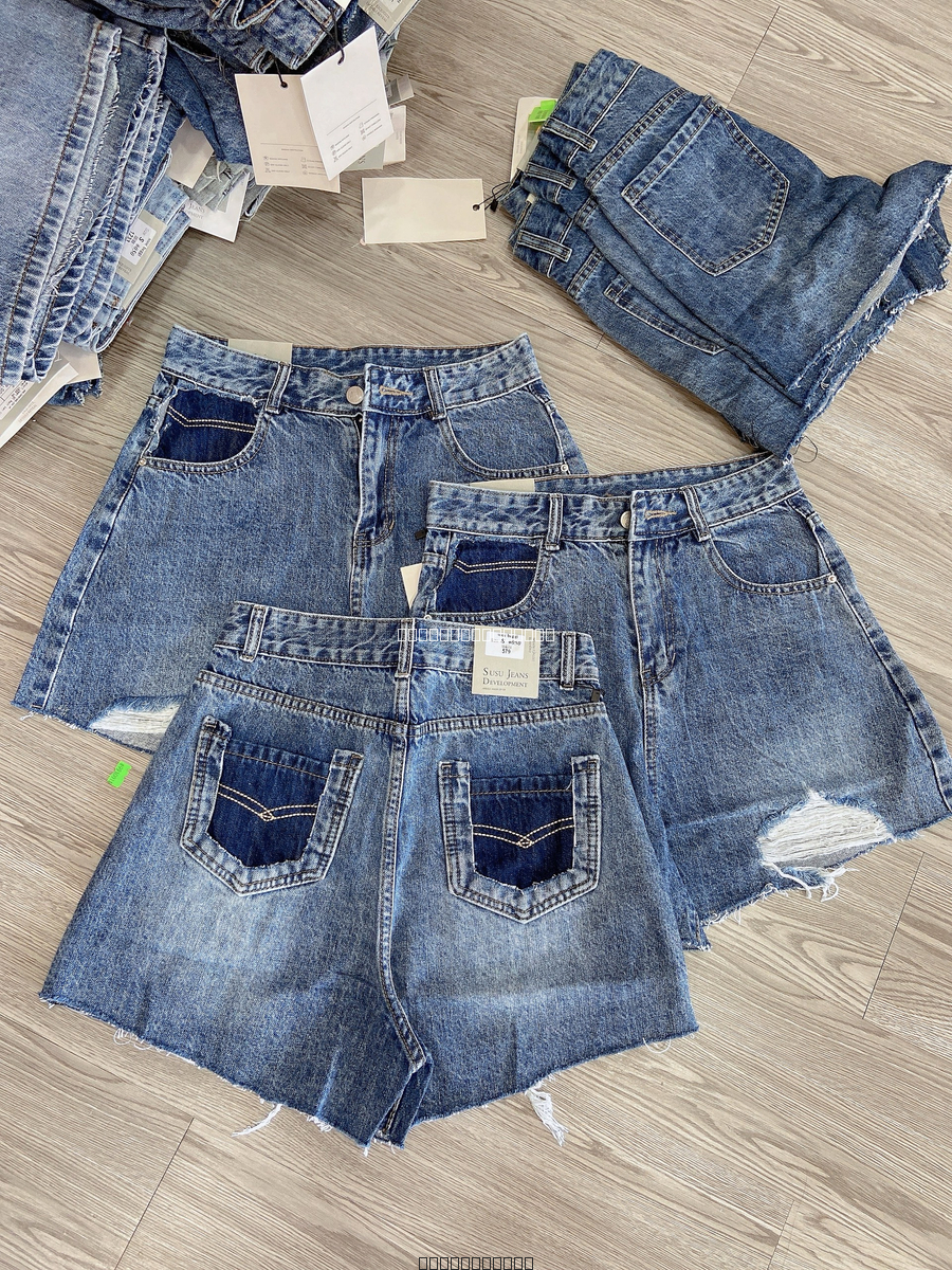 Hassy | Quần short jean siêu cao cắt lai rách túi đậm 579 HS | Hassy.vn - Thời trang nữ hot trend