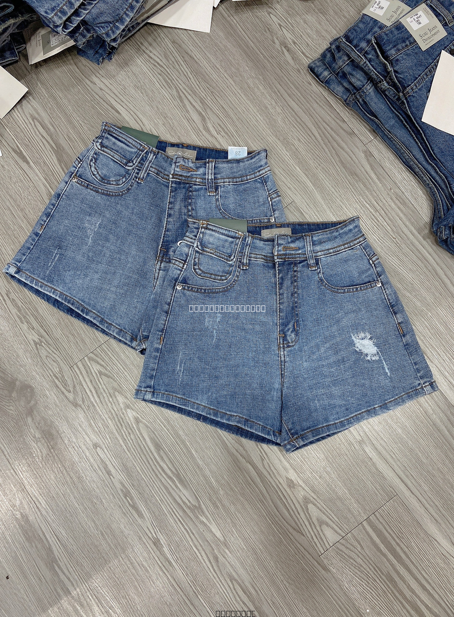 Quần short jean co dãn ôm sát rách nhẹ 2767 HS