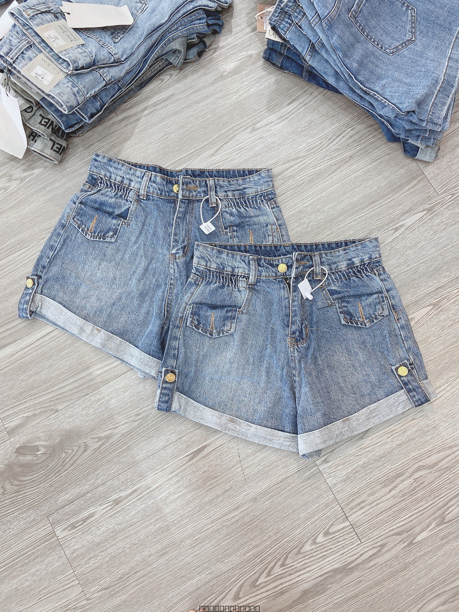 Hassy | Quần short jean lưng cao QC lật lai bo túi hộp 005 HS | Hassy.vn - Thời trang nữ hot trend