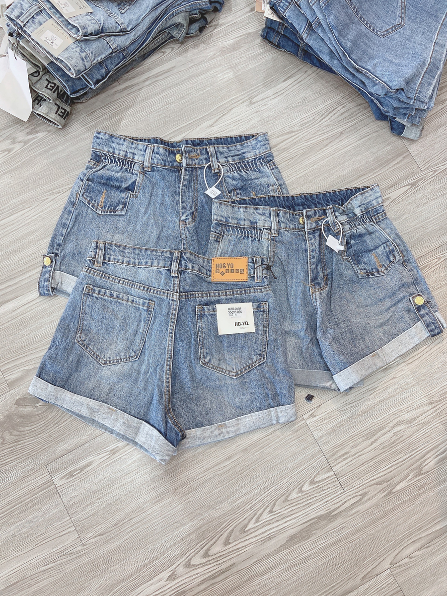 Hassy | Quần short jean lưng cao QC lật lai bo túi hộp 005 HS | Hassy.vn - Thời trang nữ hot trend